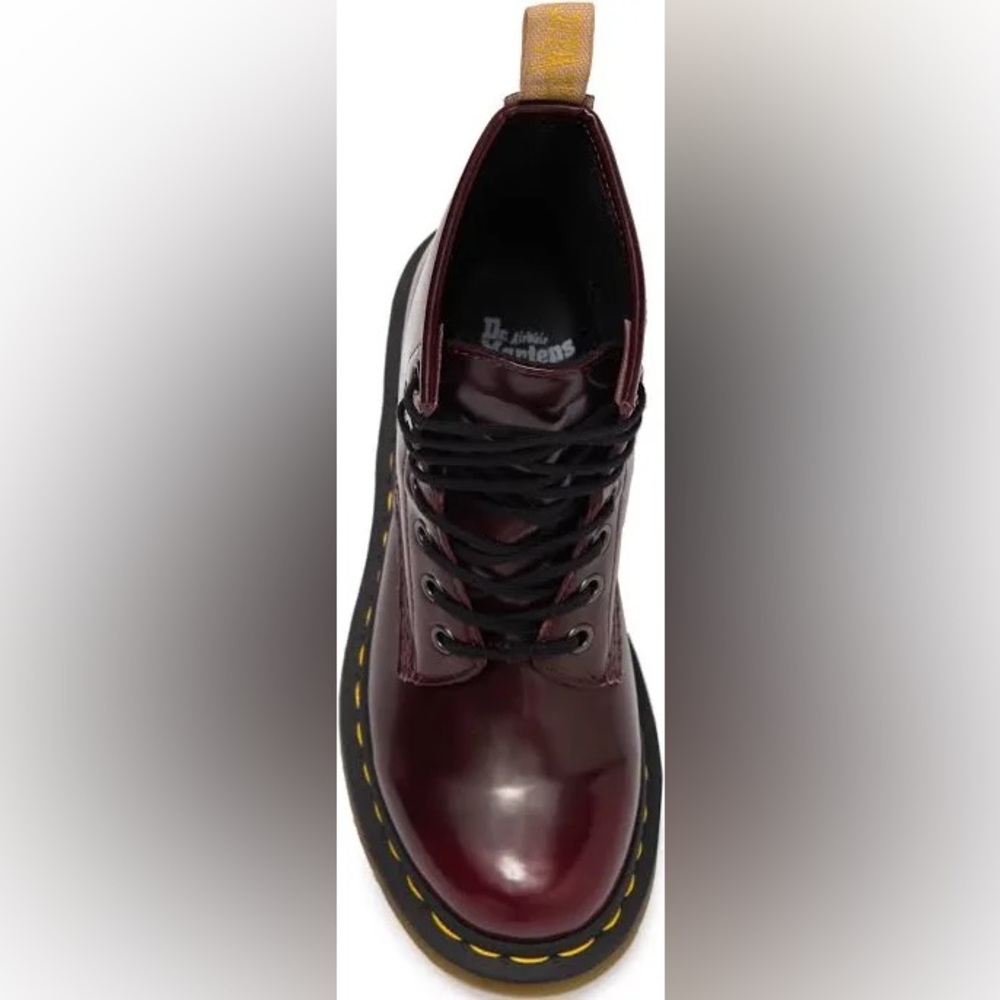New Dr. Martens Women's bovver Boots, Burgundy Size 7 - Picture 4 of 10